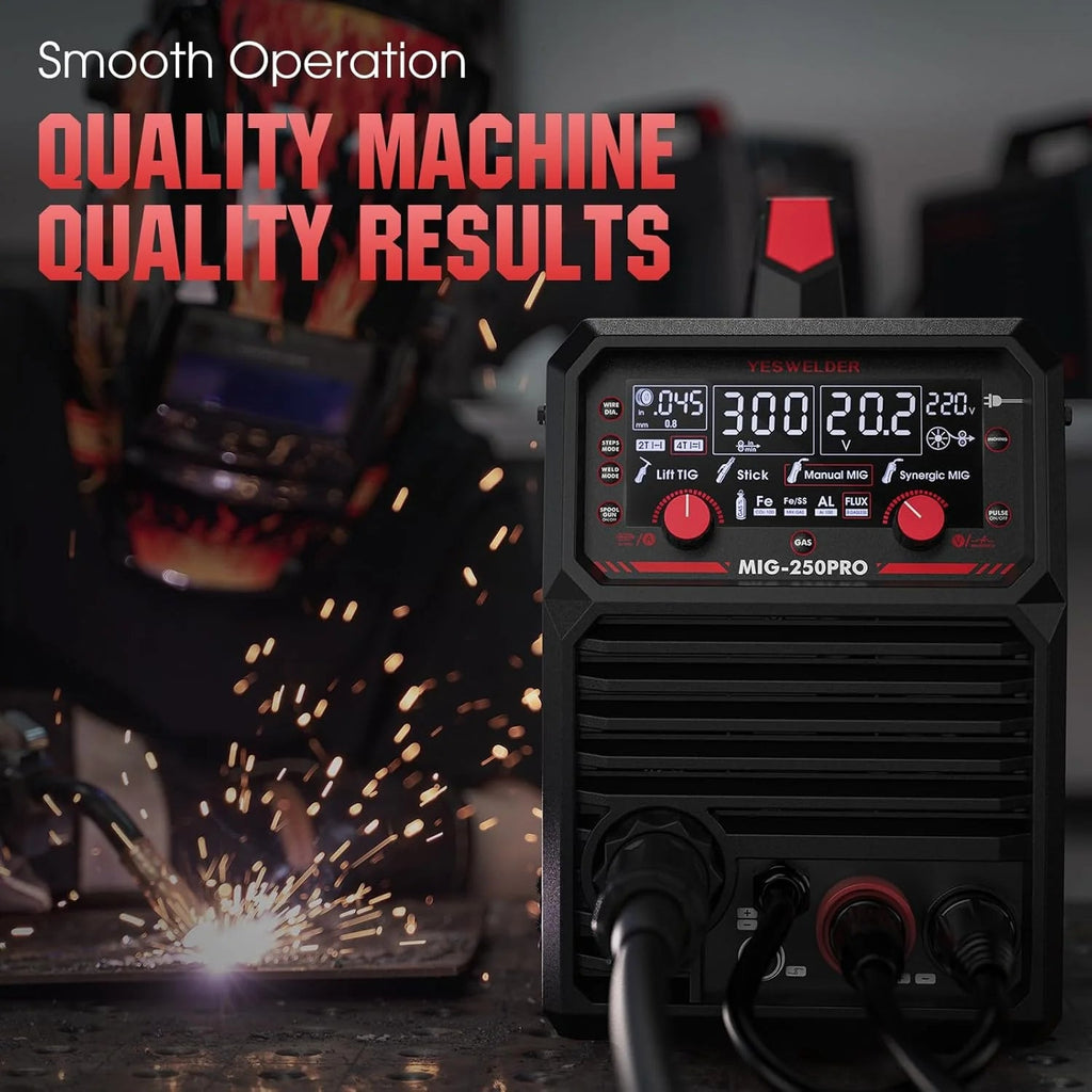 135AMP Mig WELDER,110V Flux Core Welder Flux Core Mig/lift Tig/stick 3-IN-1 Large LED Digital Display Welding Machine Igbt Inverter Welder