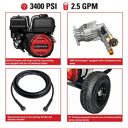 Cleaning Clean Machine 3400 PSI Gas Pressure Washer