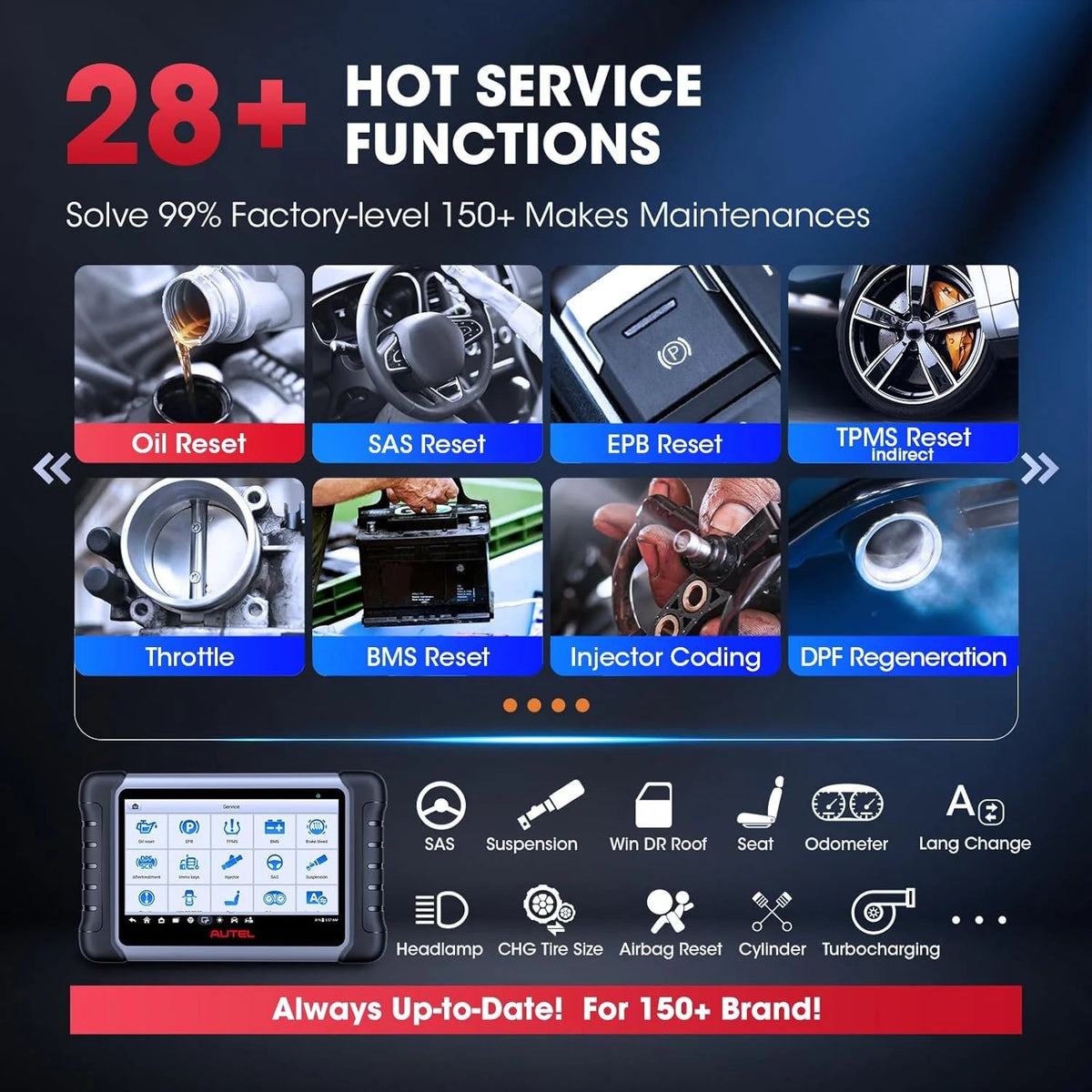 2024 Bidirectional Tool as Pro M808Z, Function as Maxicheck , Active Test, All System Diagnose, Injector Coding