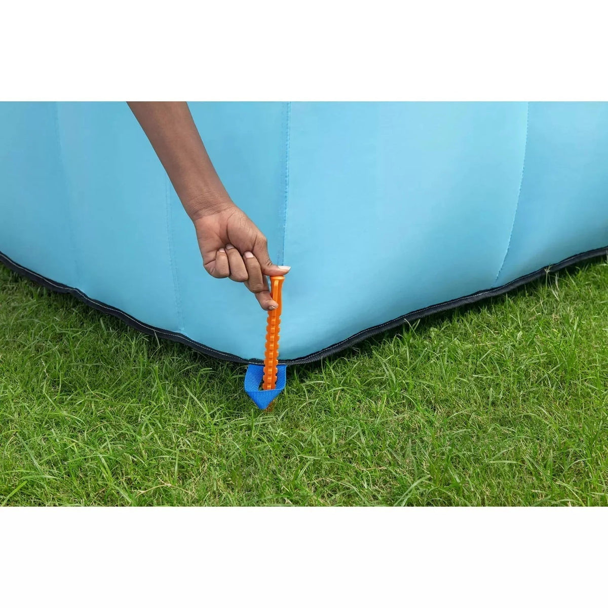 Up, in and Over Wonder Hoops 10' Inflatable Bounce House Park with Basketball and Slide. 126