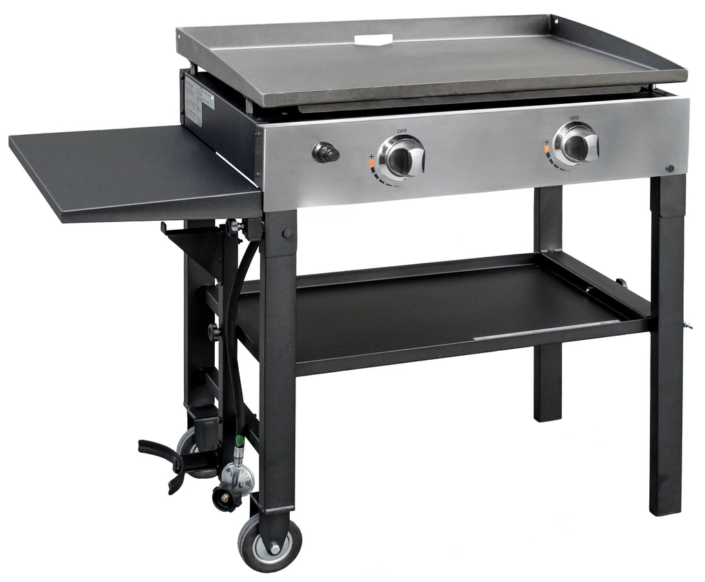 2-BURNER 28QUOT; Griddle Cooking Station with Stainless Steel