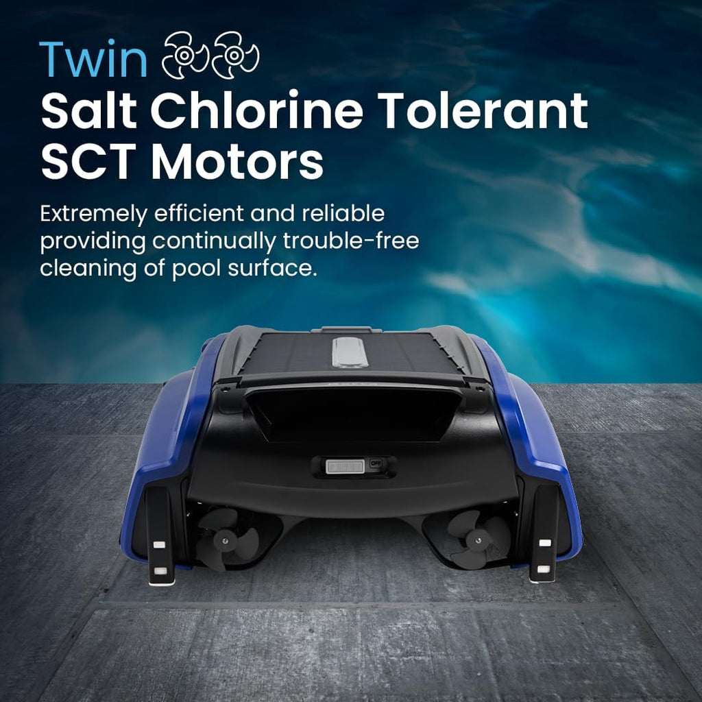 Betta Se Solar Powered Automatic Robotic Pool Surface Skimmer Cleaner with 30 Hour Continuous Cleaning Battery Power and Re Engineered Twin