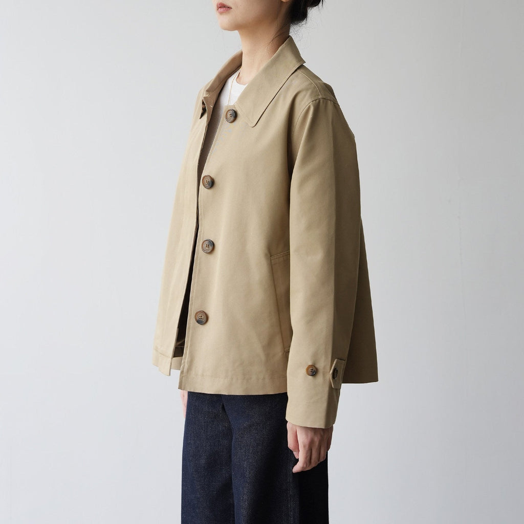 LONGÉ Women's Cotton Blend Short Trench Jacket
