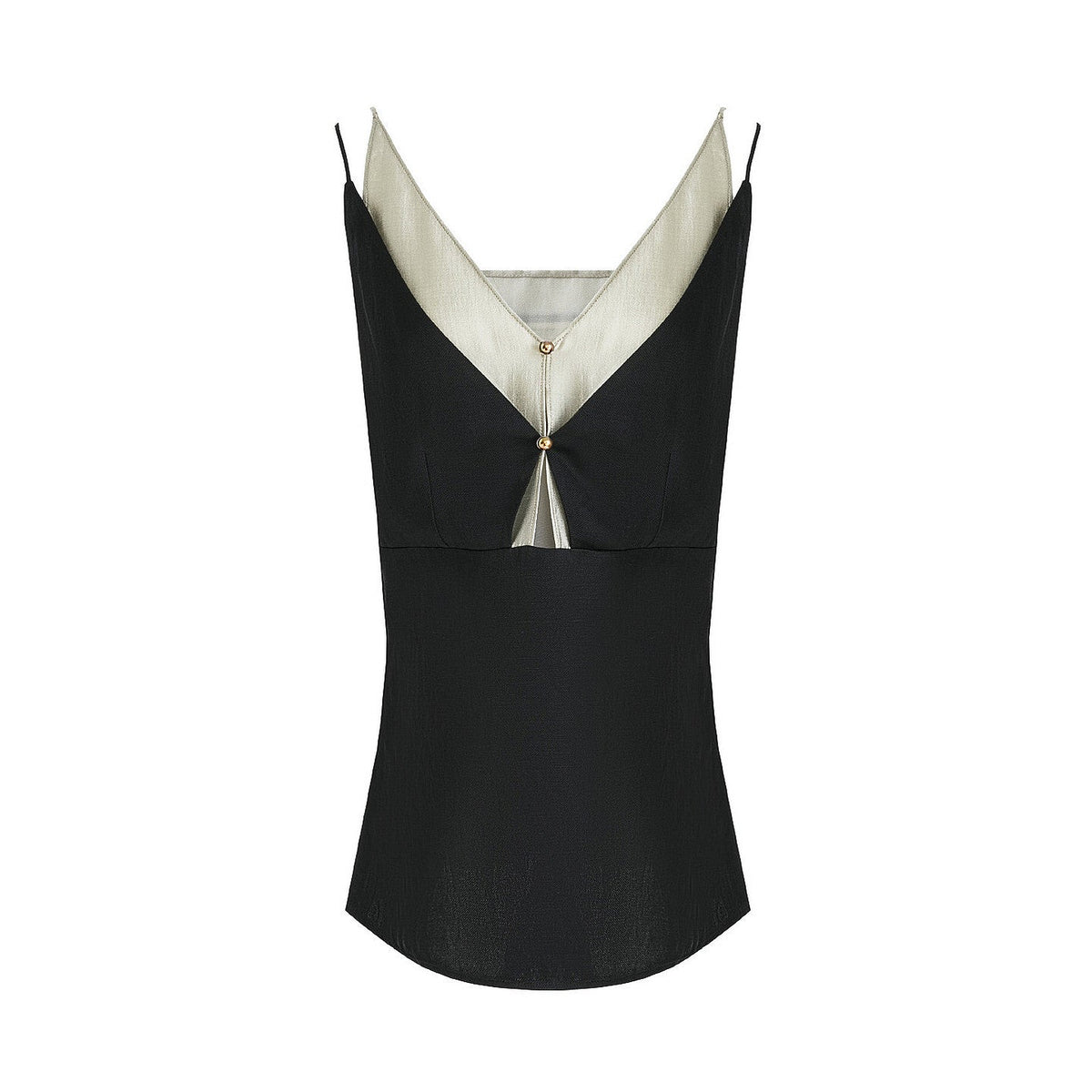 LONGÉ Women's Cotton Polyester Blend V-Neck Camisole - Black