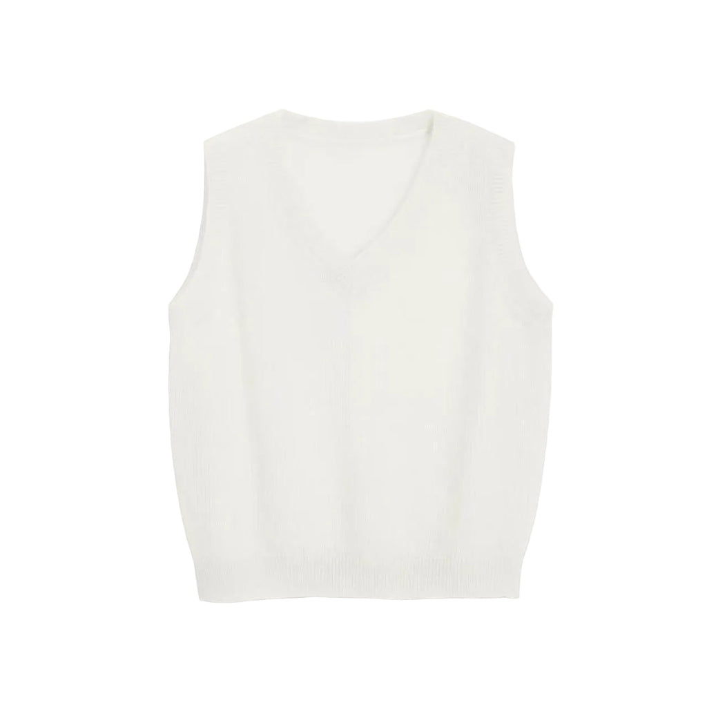 LONGÉ Women's Mohair Wool Blend V-Neck Sweater Vest
