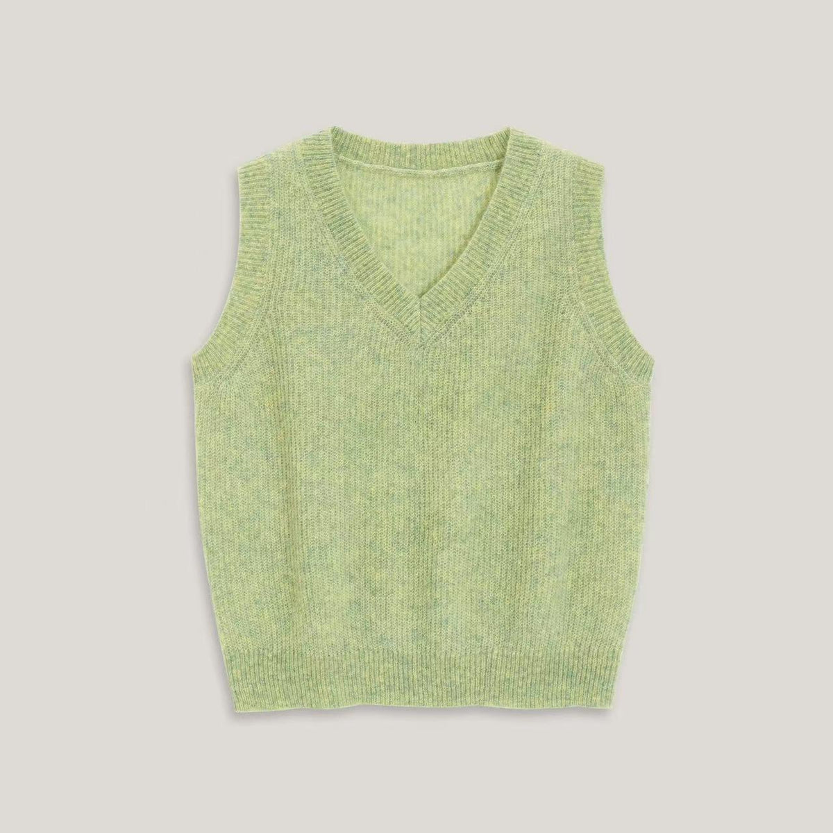 LONGÉ Women's Mohair Wool Blend V-Neck Sweater Vest